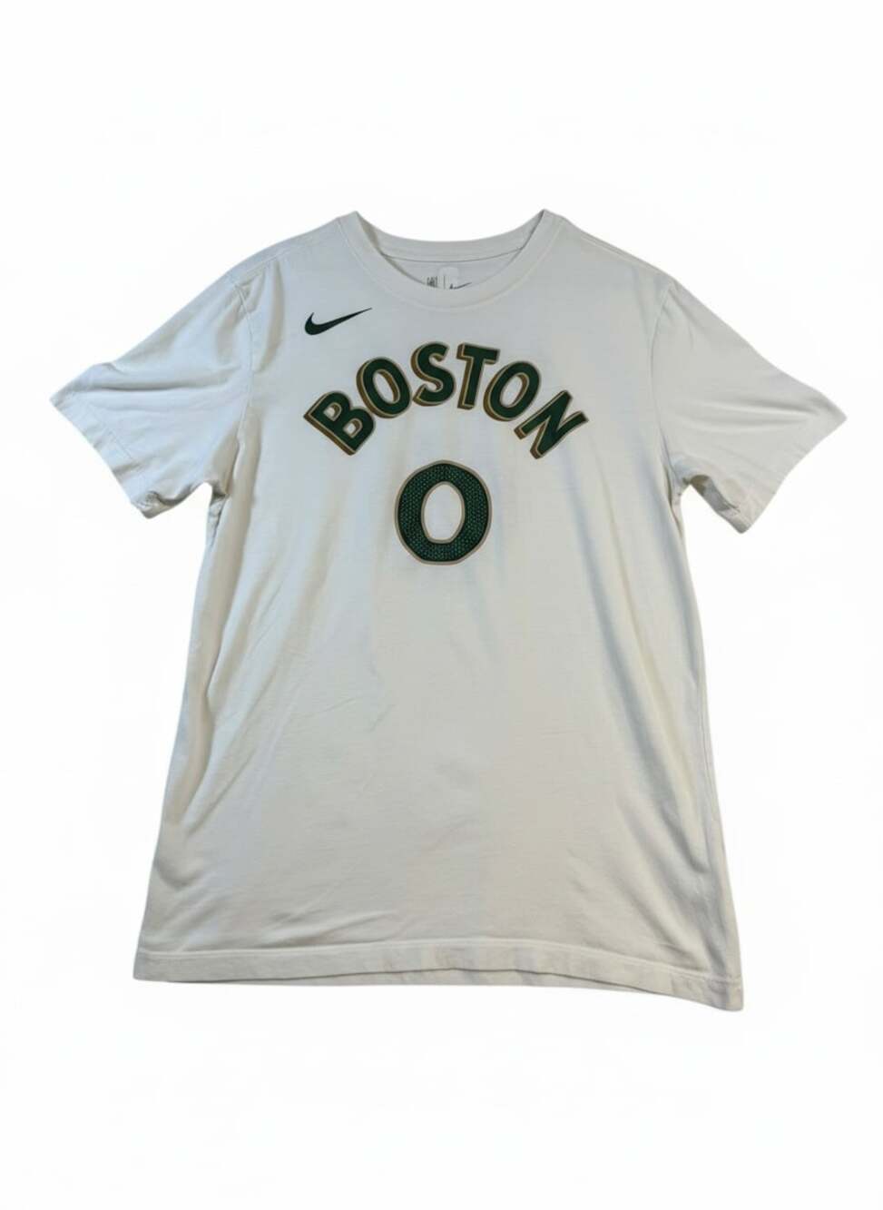 Nike Boston Celtics Jayson Tatum #0 Shirt Mens M NBA Basketball White Tee